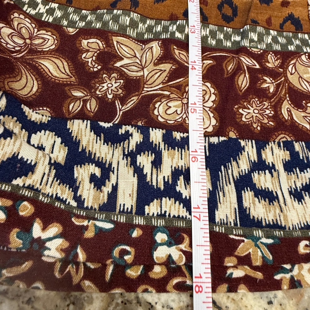 Byer California boho patchwork multi print blue brown lightweight shorts SZ M - Picture 7 of 10